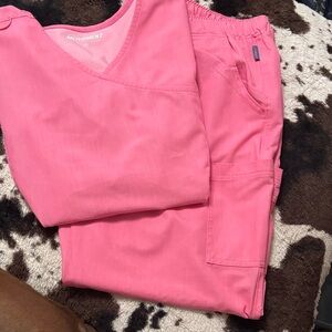 Women's Pink Scrub Set by Movement butter soft. XL & XLP
